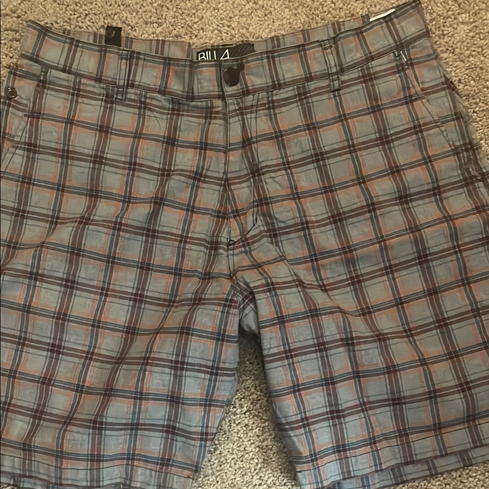 Billabong Gray and Blue Flat Front Shorts